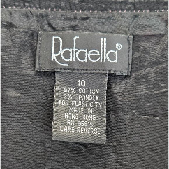 Floral Skirt by Rafaella sz 10 Black Pink A-Line Lined Colorful Preppy Whimsy - Picture 9 of 10